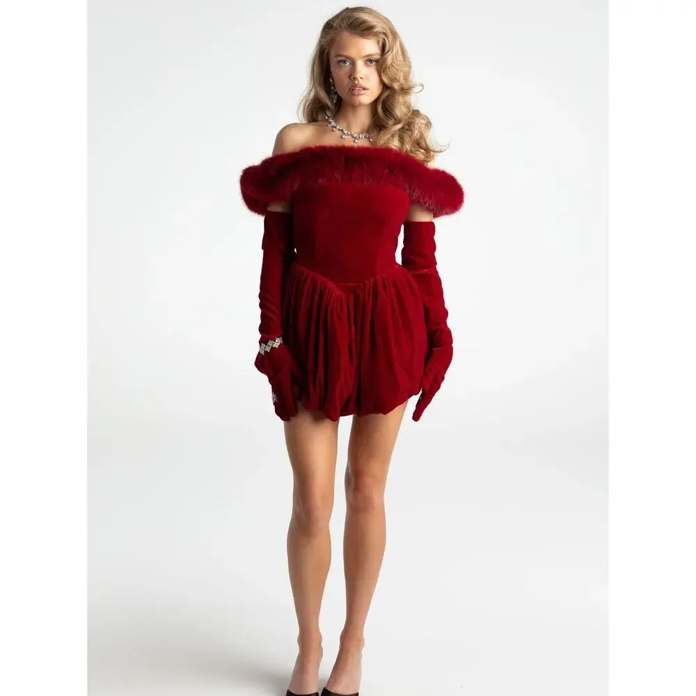 Nana Jacqueline candice dress red M - Picture 6 of 13